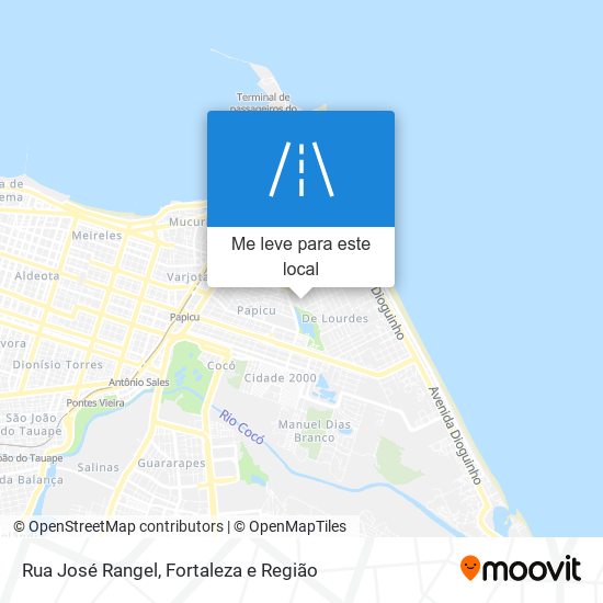 Rua José Rangel mapa