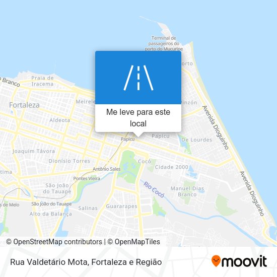 Rua Valdetário Mota mapa