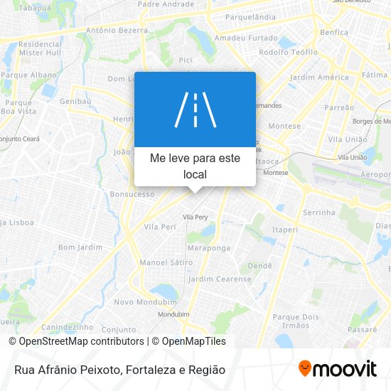 Rua Afrânio Peixoto mapa