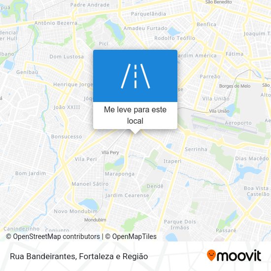 Rua Bandeirantes mapa