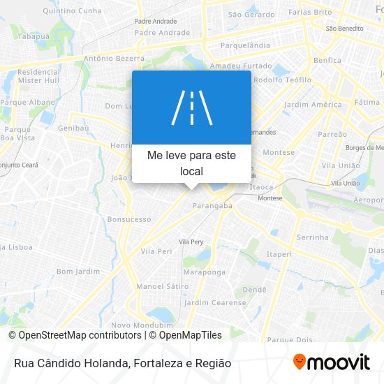 Rua Cândido Holanda mapa