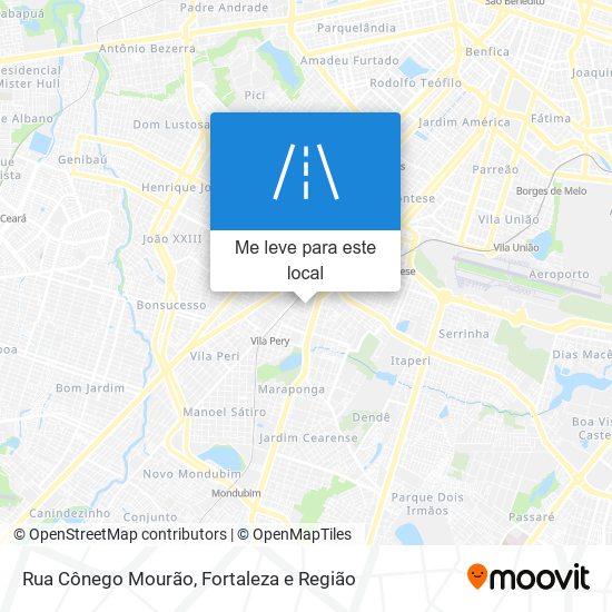 Rua Cônego Mourão mapa