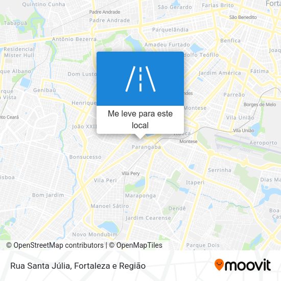 Rua Santa Júlia mapa