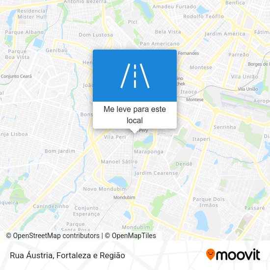 Rua Áustria mapa