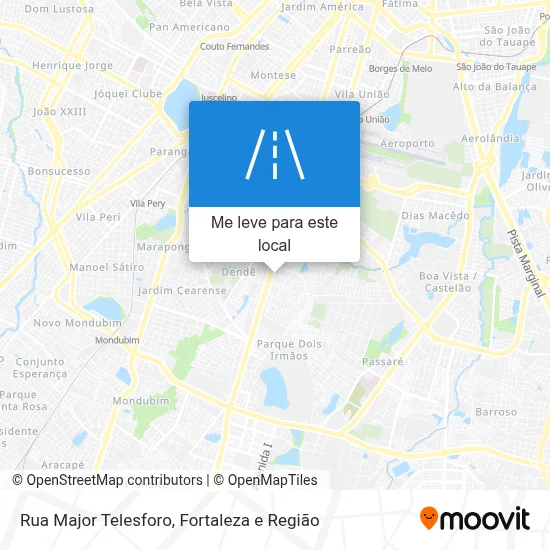 Rua Major Telesforo mapa