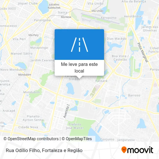 Rua Odílio Filho mapa