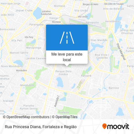 Rua Princesa Diana mapa