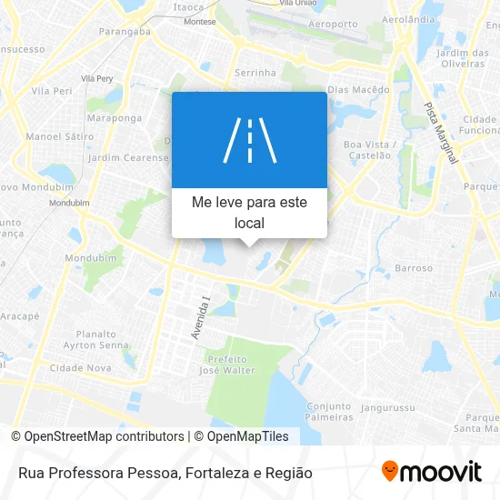 Rua Professora Pessoa mapa