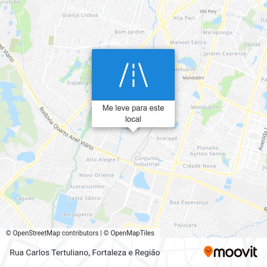 Rua Carlos Tertuliano mapa