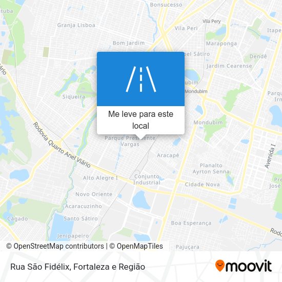 Rua São Fidélix mapa