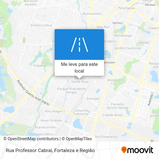 Rua Professor Cabral mapa