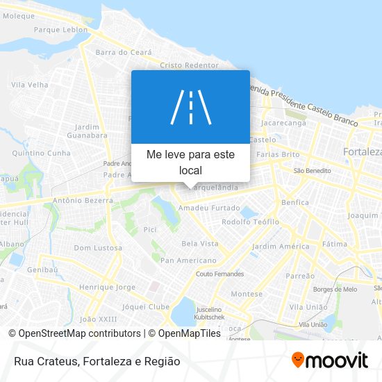 Rua Crateus mapa