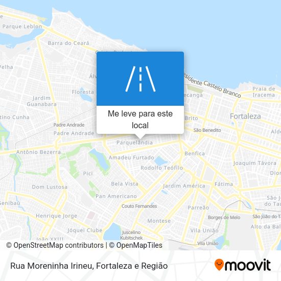 Rua Moreninha Irineu mapa