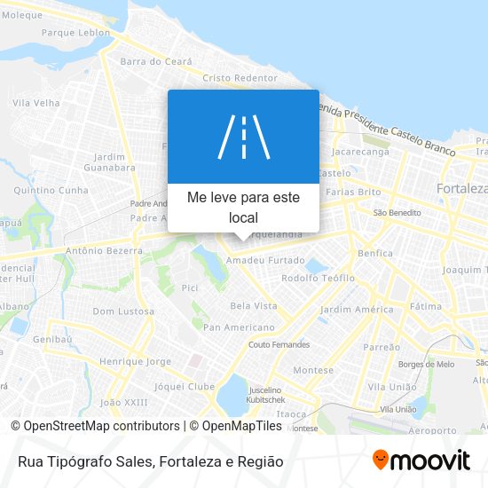 Rua Tipógrafo Sales mapa