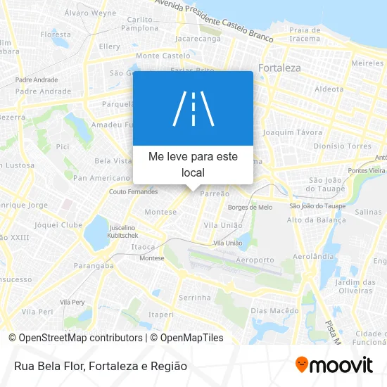 Rua Bela Flor mapa