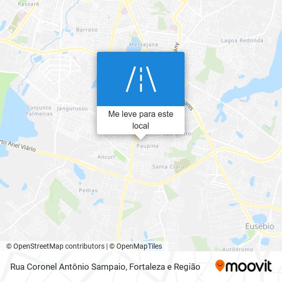 Rua Coronel Antônio Sampaio mapa