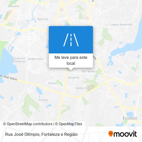 Rua José Olímpio mapa