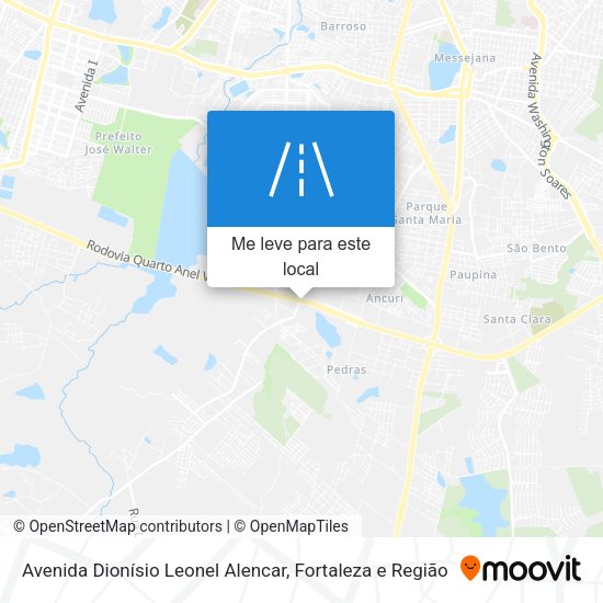 Avenida Dionísio Leonel Alencar mapa