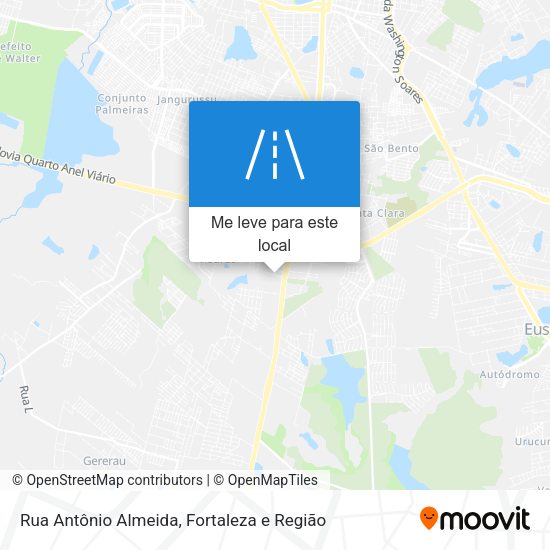 Rua Antônio Almeida mapa