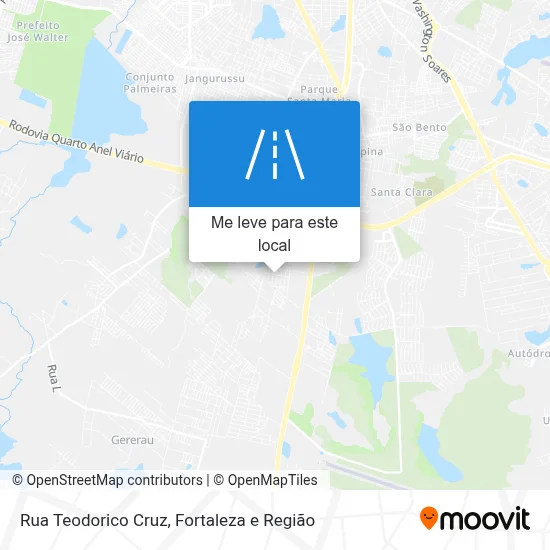 Rua Teodorico Cruz mapa
