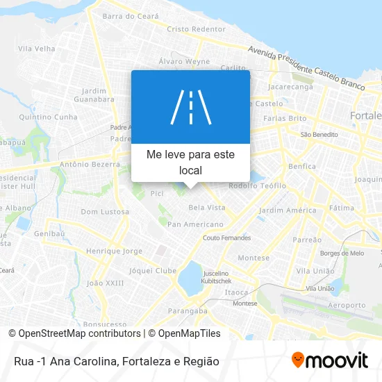 Rua -1 Ana Carolina mapa