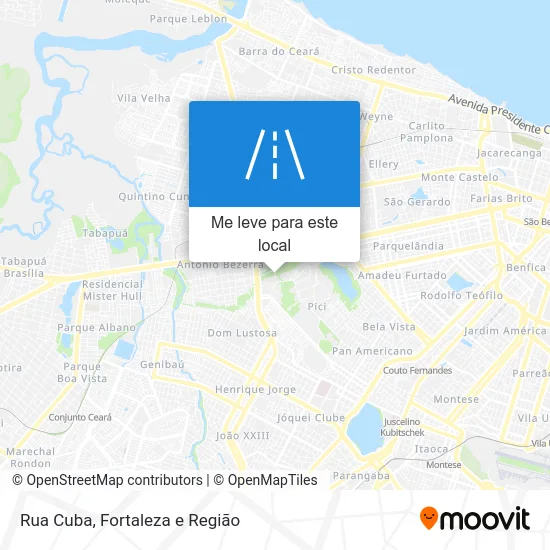 Rua Cuba mapa