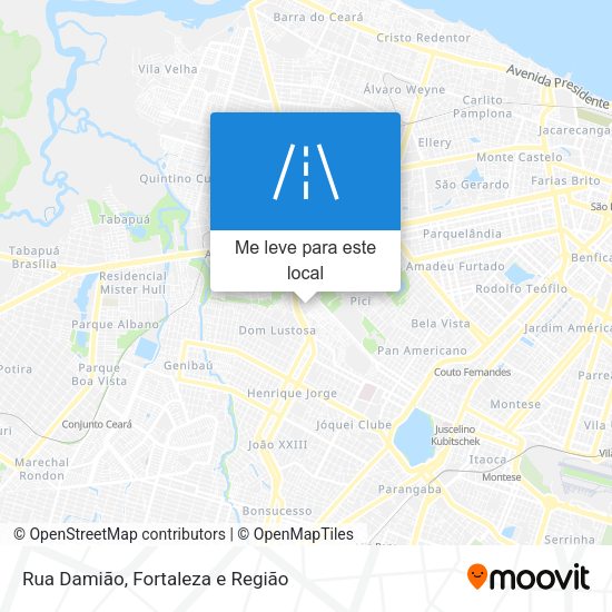 Rua Damião mapa
