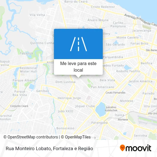 Rua Monteiro Lobato mapa