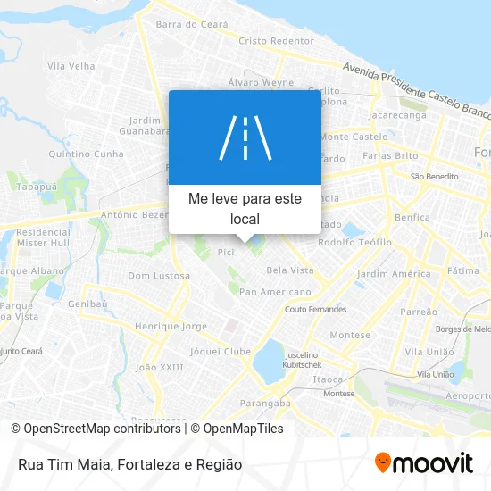 Rua Tim Maia mapa