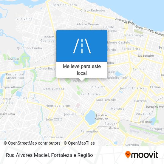 Rua Álvares Maciel mapa
