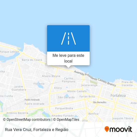 Rua Vera Cruz mapa