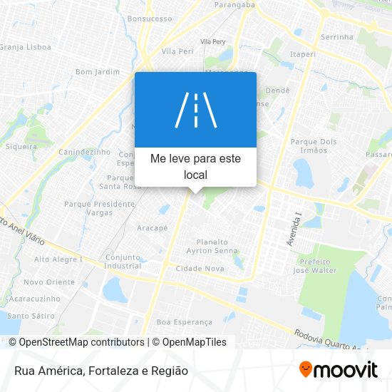 Rua América mapa