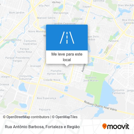 Rua Antônio Barbosa mapa