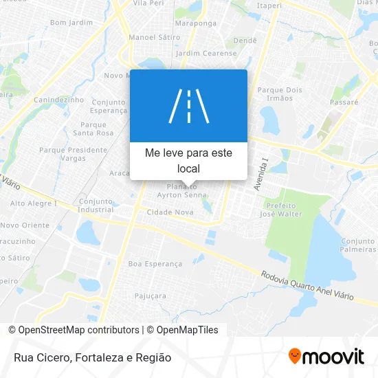 Rua Cicero mapa