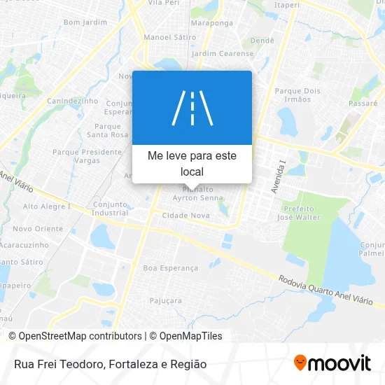 Rua Frei Teodoro mapa