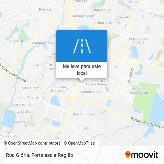 Rua Glória mapa