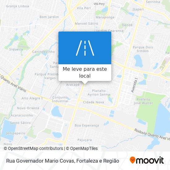 Rua Governador Mario Covas mapa