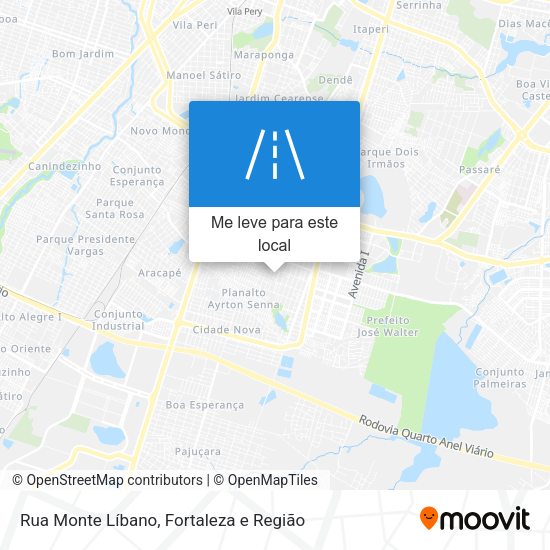 Rua Monte Líbano mapa
