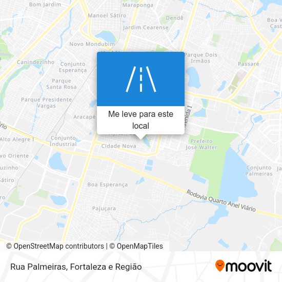 Rua Palmeiras mapa