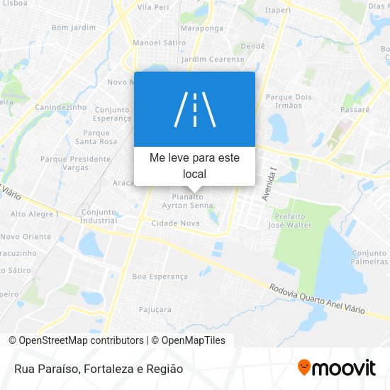 Rua Paraíso mapa