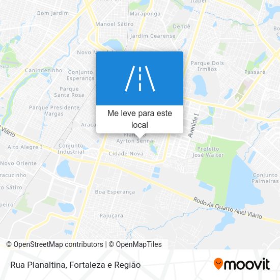Rua Planaltina mapa