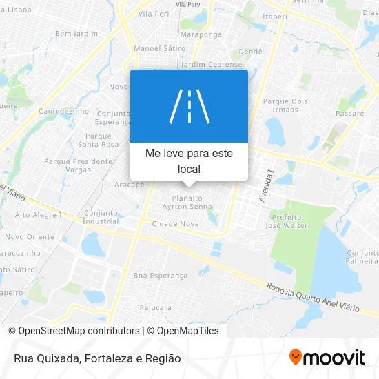 Rua Quixada mapa
