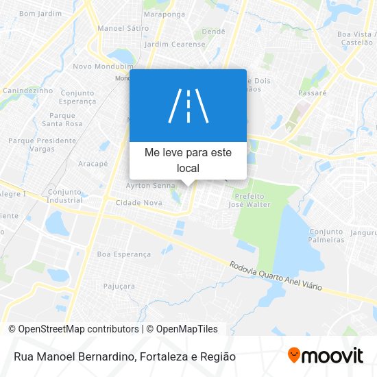 Rua Manoel Bernardino mapa