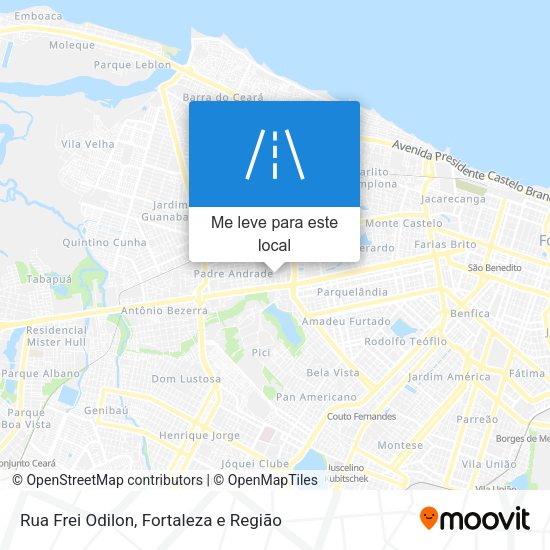 Rua Frei Odilon mapa