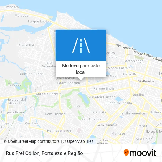 Rua Frei Odilon mapa