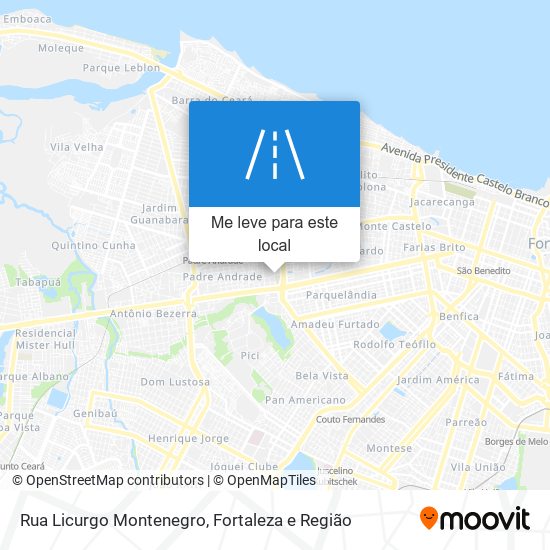 Rua Licurgo Montenegro mapa