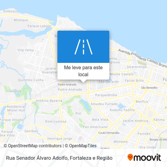 Rua Senador Álvaro Adolfo mapa