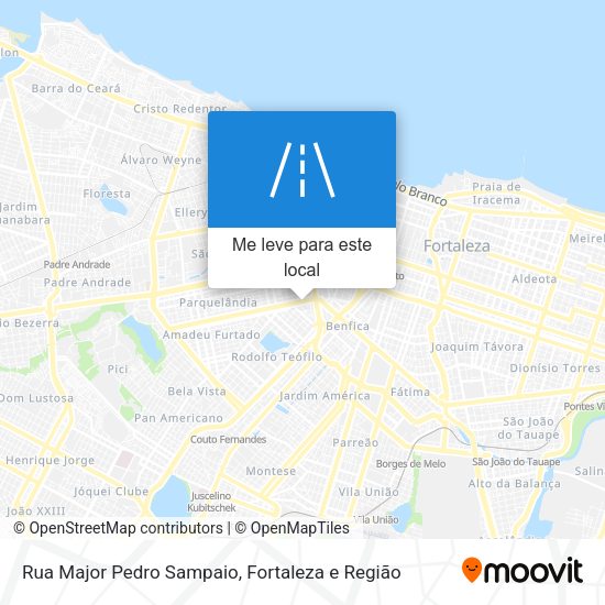 Rua Major Pedro Sampaio mapa