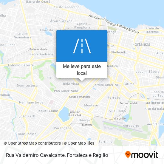 Rua Valdemiro Cavalcante mapa