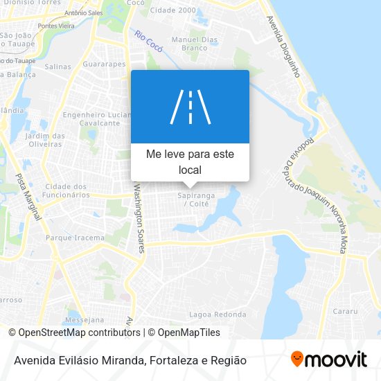 Avenida Evilásio Miranda mapa
